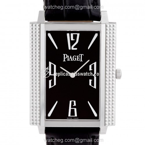 Piaget GOA30161 Black Tie Manual Male 18k White Gold Replica Piaget GOA30161 Black Tie Manual Male 18k White Gold Replica