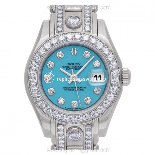 Rolex 69299 Pearlmaster Automatic Female 18k White Gold Replica Rolex 69299 Pearlmaster Automatic Female 18k White Gold Replica
