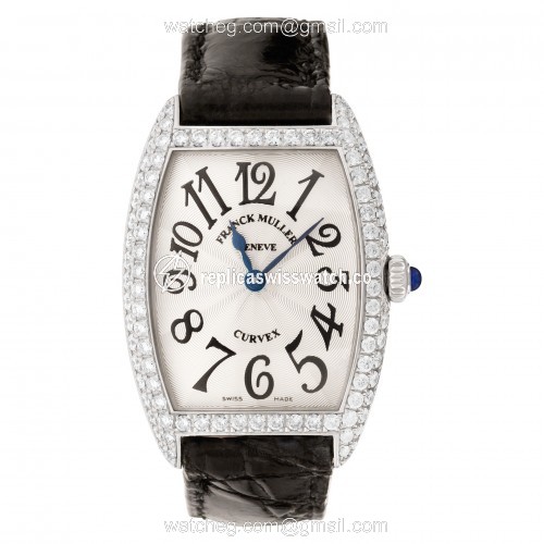 Franck Muller 1752 QZ D Curvex Quartz Female 18k White Gold Replica Franck Muller 1752 QZ D Curvex Quartz Female 18k White Gold Replica