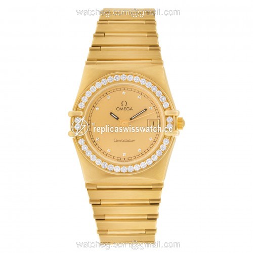 Omega Omega 3061 Constellation Quartz Female 18k yellow gold Replica Omega Omega 3061 Constellation Quartz Female 18k yellow gold Replica