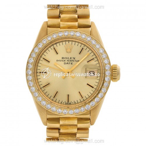 Rolex 6916 Date Automatic Female 18k yellow gold Replica Rolex 6916 Date Automatic Female 18k yellow gold Replica