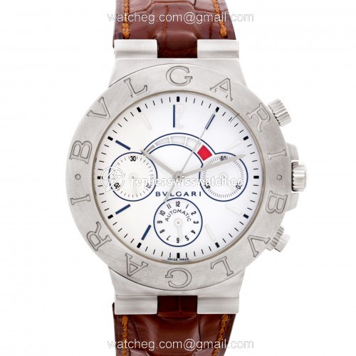 Bvlgari CHW 40GAM Diagono Automatic Male 18k White Gold Replica Bvlgari CHW 40GAM Diagono Automatic Male 18k White Gold Replica