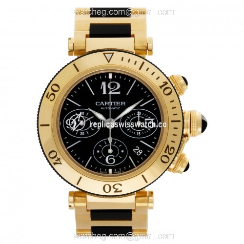 Cartier W301970M Pasha Seatimer Automatic Male 18k yellow gold Replica Cartier W301970M Pasha Seatimer Automatic Male 18k yellow gold Replica