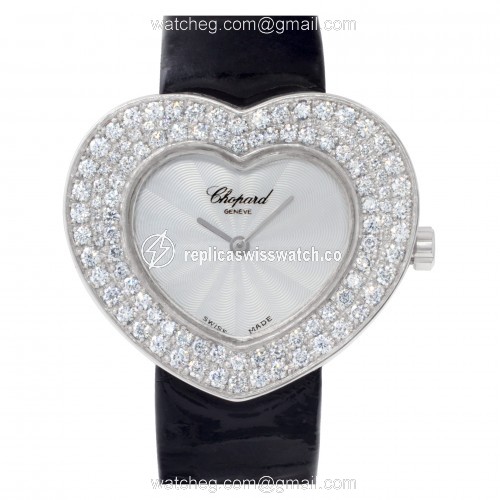 Chopard 5631 Heart Quartz Female 18k White Gold Replica Chopard 5631 Heart Quartz Female 18k White Gold Replica