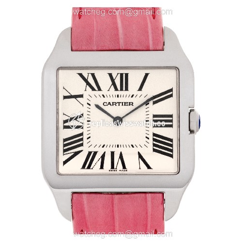Cartier W2007051 Santos Dumont Manual Unisex 18k White Gold Replica Cartier W2007051 Santos Dumont Manual Unisex 18k White Gold Replica