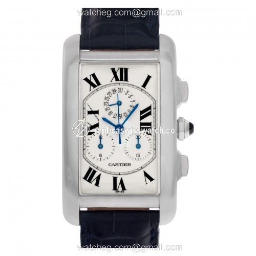 Cartier 2312 Tank Americaine Quartz Unisex 18k White Gold Replica Cartier 2312 Tank Americaine Quartz Unisex 18k White Gold Replica