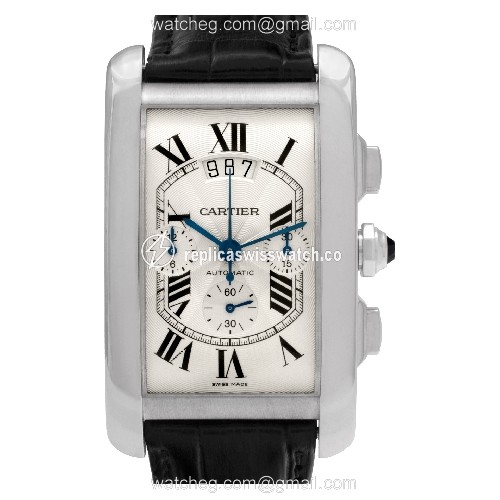 Cartier W2609456 Tank Americaine Automatic Male 18k White Gold Replica Cartier W2609456 Tank Americaine Automatic Male 18k White Gold Replica