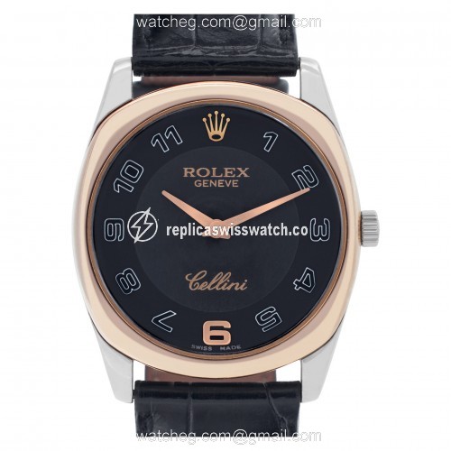 Rolex 4233/9 Cellini Manual Male 18k White and Pink Gold Replica Rolex 4233/9 Cellini Manual Male 18k White and Pink Gold Replica
