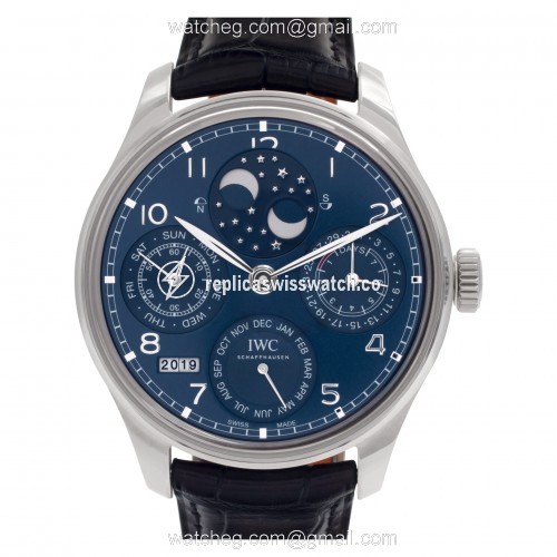 IWC iw503401 Portuguese Perpetual Automatic Male 18k White Gold Replica IWC iw503401 Portuguese Perpetual Automatic Male 18k White Gold Replica