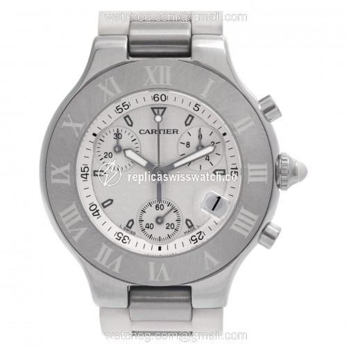 Cartier w10125U2 Chronoscaph 21 Quartz Unisex Stainless Steel Replica Cartier w10125U2 Chronoscaph 21 Quartz Unisex Stainless Steel Replica