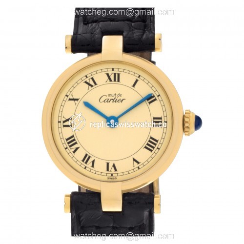 Cartier 052429 Vendome Quartz Female Vermeil Replica Cartier 052429 Vendome Quartz Female Vermeil Replica