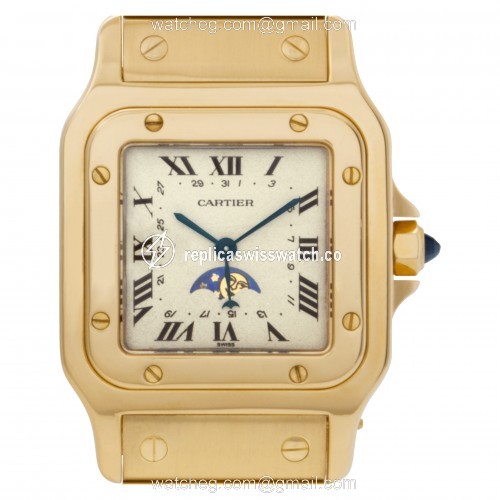 Cartier 819901 Santos Quartz Unisex 18k yellow gold Replica Cartier 819901 Santos Quartz Unisex 18k yellow gold Replica