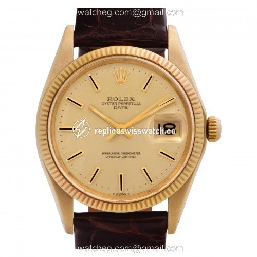 Rolex 1503 Date Automatic Unisex 18k yellow gold Replica Rolex 1503 Date Automatic Unisex 18k yellow gold Replica
