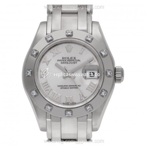 Rolex 80319 Pearlmaster Automatic Female 18k White Gold Replica Rolex 80319 Pearlmaster Automatic Female 18k White Gold Replica
