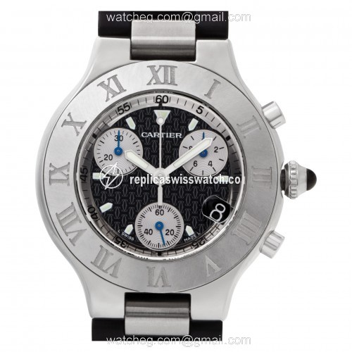Cartier W31018H3 Chronoscaph 21 Quartz Unisex Stainless Steel Replica Cartier W31018H3 Chronoscaph 21 Quartz Unisex Stainless Steel Replica