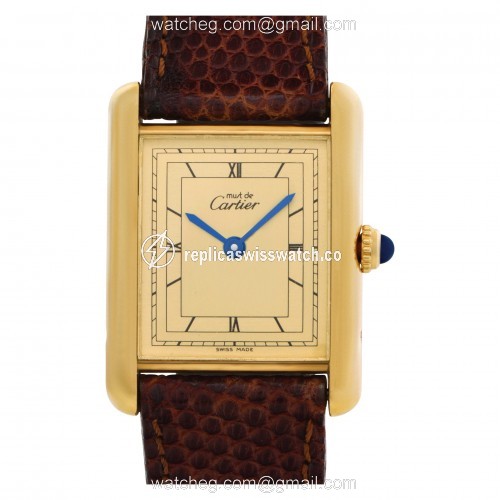 Cartier Cartier 1548 Tank Vermeil Quartz Unisex Vermeil Replica Cartier Cartier 1548 Tank Vermeil Quartz Unisex Vermeil Replica