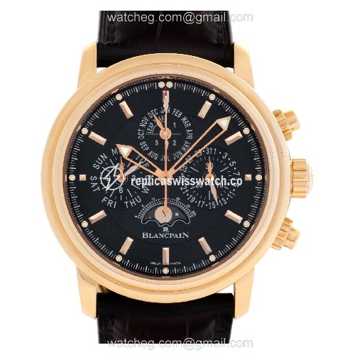 Blancpain 2685F-3630-53B Leman Perpetual Automatic Male 18k rose gold Replica Blancpain 2685F-3630-53B Leman Perpetual Automatic Male 18k rose gold Replica