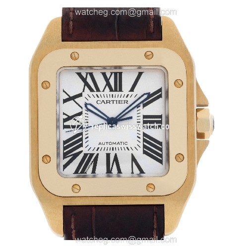 Cartier W20112Y1 Santos 100 Automatic Male 18k yellow gold Replica Cartier W20112Y1 Santos 100 Automatic Male 18k yellow gold Replica