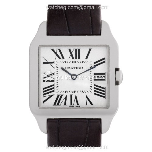 Cartier W2009451 Santos Dumont Quartz Unisex 18k White Gold Replica Cartier W2009451 Santos Dumont Quartz Unisex 18k White Gold Replica