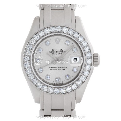 Rolex 80299 Pearlmaster Automatic Female 18k White Gold Replica Rolex 80299 Pearlmaster Automatic Female 18k White Gold Replica