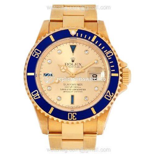 Rolex 16618 Submariner Automatic Male 18k yellow gold Replica Rolex 16618 Submariner Automatic Male 18k yellow gold Replica