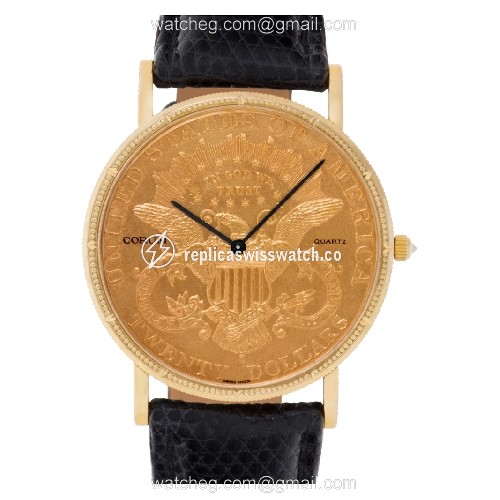 Corum 380684 $20 Coin Quartz Male 18k yellow gold Replica Corum 380684 $20 Coin Quartz Male 18k yellow gold Replica