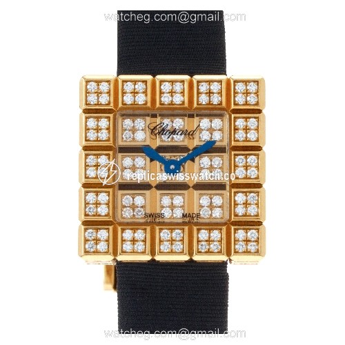 Chopard 13/7003-20 Ice Cube Quartz Female 18k yellow gold Replica Chopard 13/7003-20 Ice Cube Quartz Female 18k yellow gold Replica