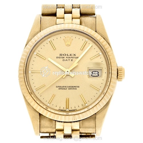 Rolex 15037 Date Automatic Unisex 14k yellow gold Replica Rolex 15037 Date Automatic Unisex 14k yellow gold Replica