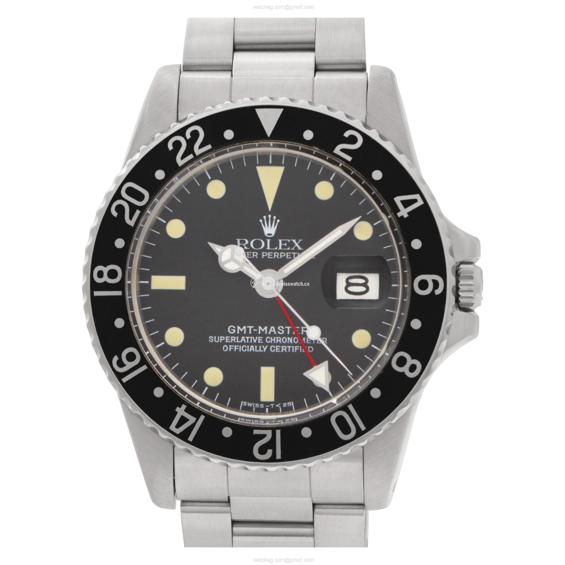 Rolex 1675 GMT-Master Automatic Male Stainless Steel Replica Rolex 1675 GMT-Master Automatic Male Stainless Steel Replica