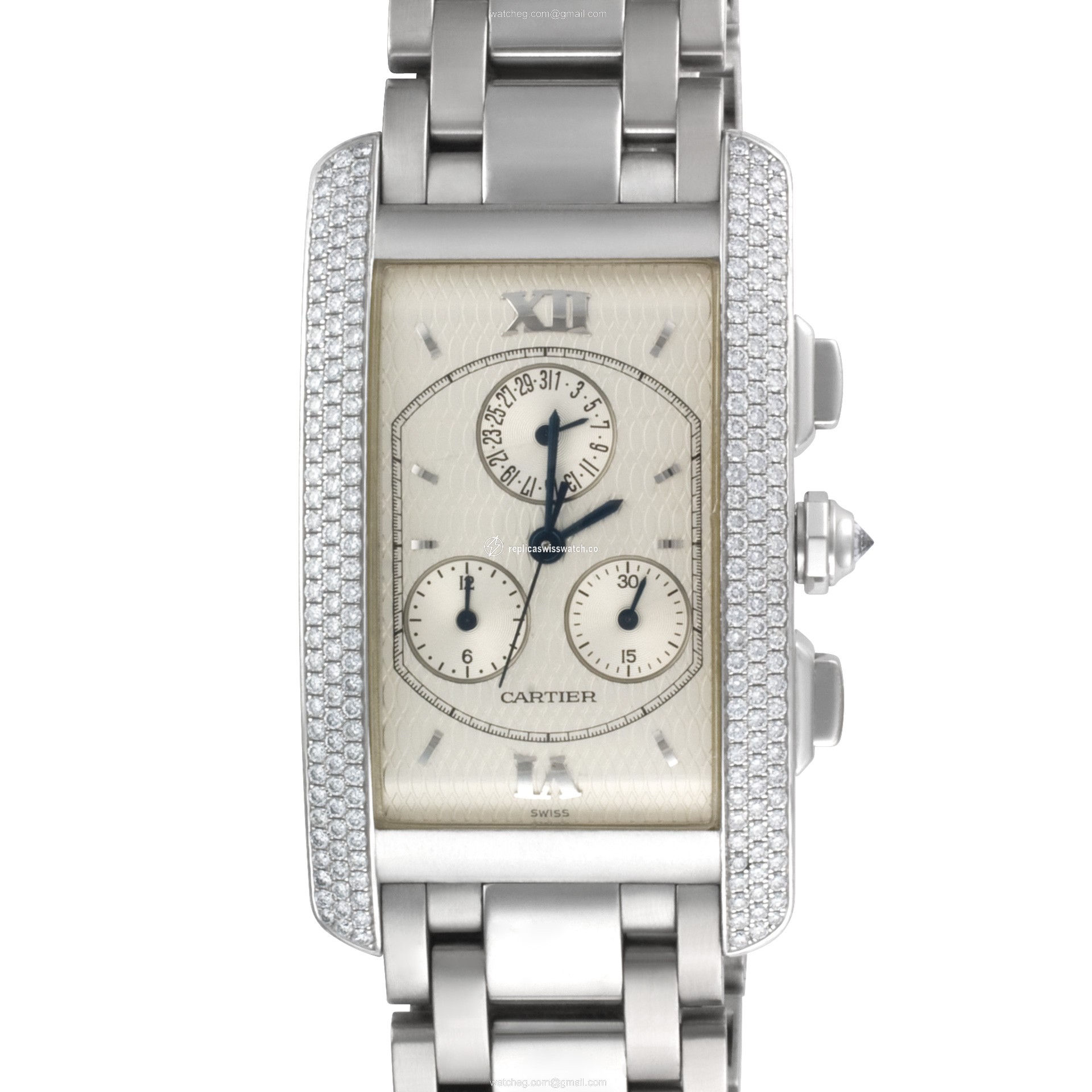 Cartier cc352173 Tank Americaine Quartz Male 18k White Gold Replica Cartier cc352173 Tank Americaine Quartz Male 18k White Gold Replica