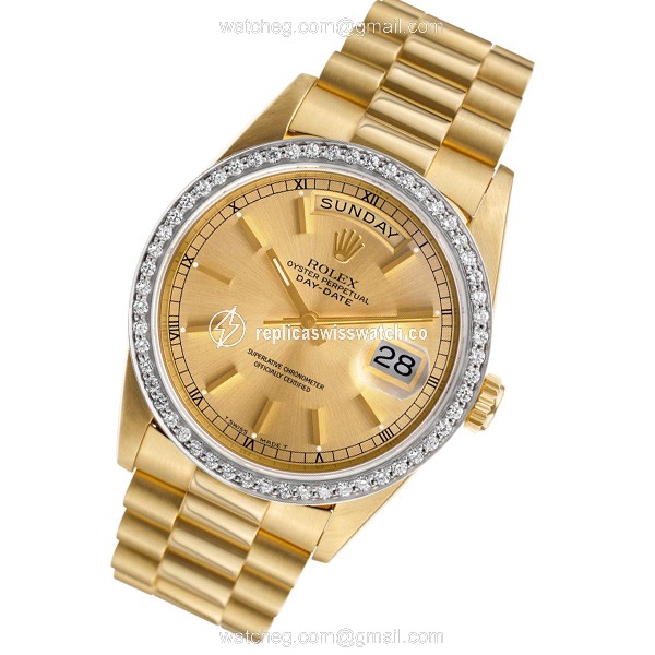 Rolex 18238 Day-Date Automatic Male 18k White Gold Replica Rolex 18238 Day-Date Automatic Male 18k White Gold Replica