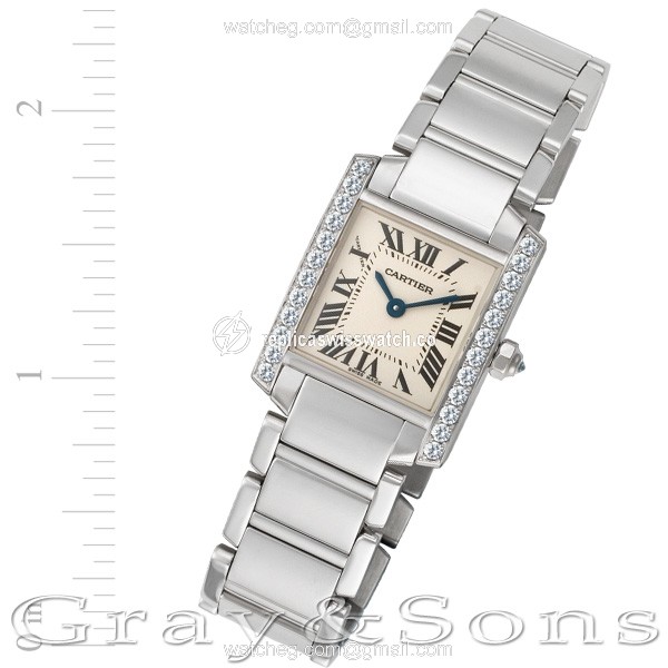 Cartier WE1002S3 Tank Francaise Quartz Female 18k White Gold Replica Cartier WE1002S3 Tank Francaise Quartz Female 18k White Gold Replica