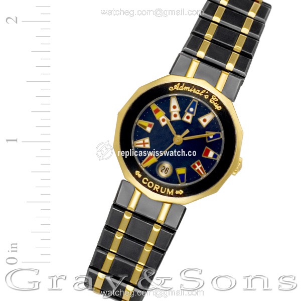 Corum 3961031V52 Admirals Cup Quartz Female 18k gold & blue steel Replica Corum 3961031V52 Admirals Cup Quartz Female 18k gold & blue steel Replica