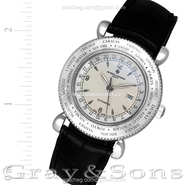 Vacheron Constantin 48250/000G World Time Automatic Male 18k White Gold Replica Vacheron Constantin 48250/000G World Time Automatic Male 18k White Gold Replica