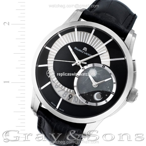 Maurice Lacroix PT6108/2 Pontos Decentrique GMT Automatic Male Titanium Replica Maurice Lacroix PT6108/2 Pontos Decentrique GMT Automatic Male Titanium Replica