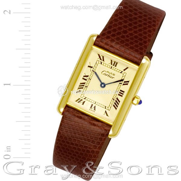 Cartier 8327D Tank Quartz Unisex Vermeil Replica Cartier 8327D Tank Quartz Unisex Vermeil Replica