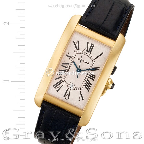 Cartier 1740 Tank American Automatic Male 18k yellow gold Replica Cartier 1740 Tank American Automatic Male 18k yellow gold Replica