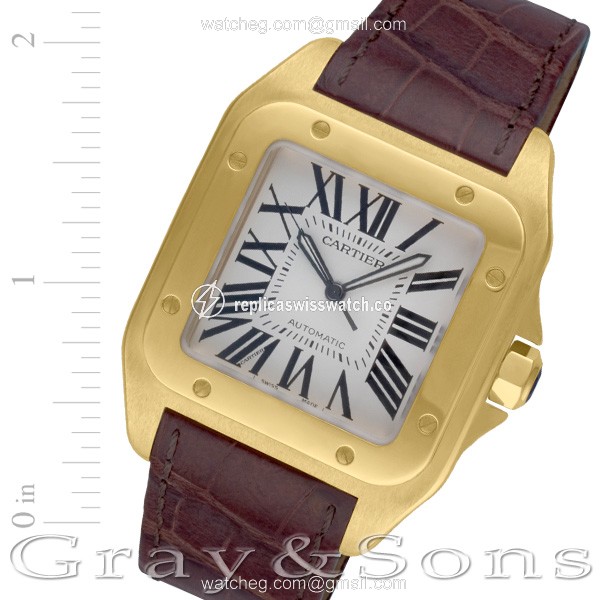 Cartier W20071Y1 Santos 100 Automatic Male 18k yellow gold Replica Cartier W20071Y1 Santos 100 Automatic Male 18k yellow gold Replica