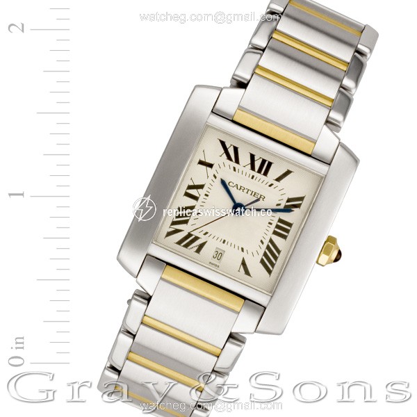 Cartier W51005Q4 Tank Francaise Automatic Male 18k gold & Stainless Steel Replica Cartier W51005Q4 Tank Francaise Automatic Male 18k gold & Stainless Steel Replica