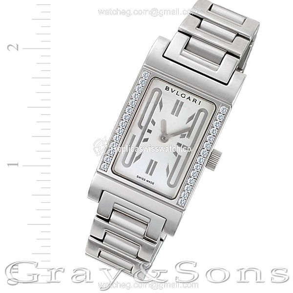 Bvlgari RTW39G Rettangolo Quartz Female 18k White Gold Replica Bvlgari RTW39G Rettangolo Quartz Female 18k White Gold Replica