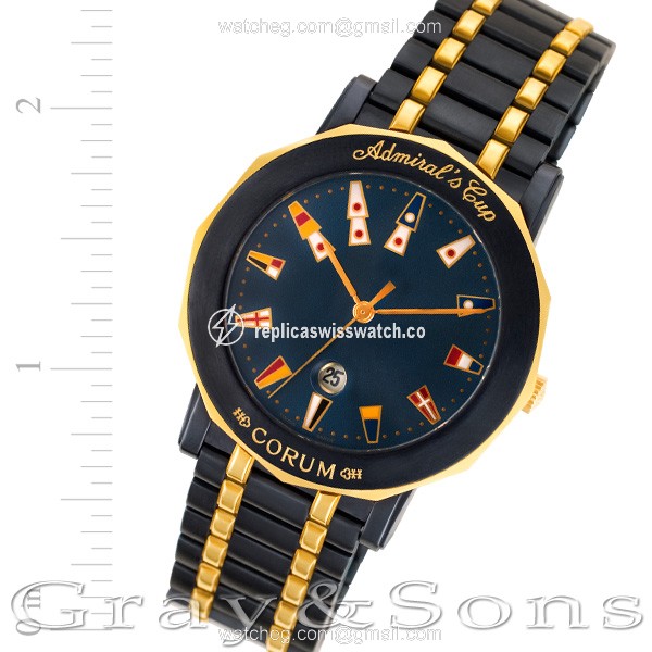 Corum 99.430.31.V585 Admirals Cup Quartz Male 18k gold & blue steel Replica Corum 99.430.31.V585 Admirals Cup Quartz Male 18k gold & blue steel Replica