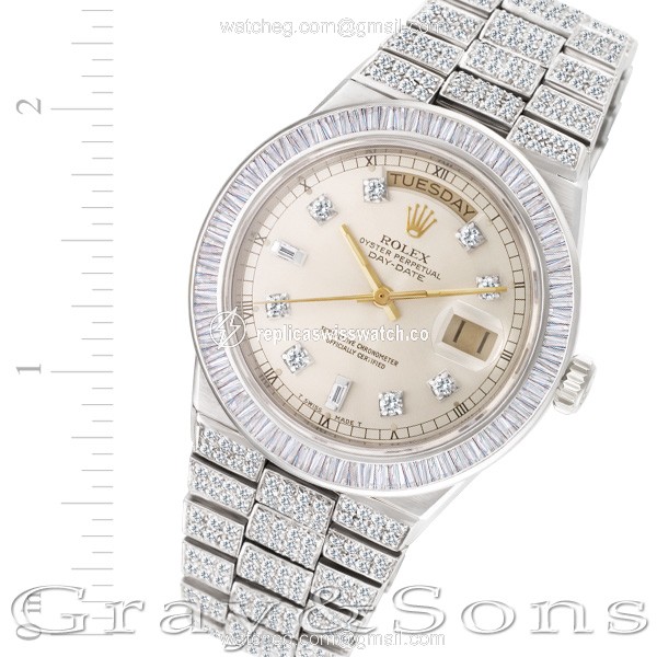 Rolex 19019 Day-Date Quartz Male 18k White Gold Replica Rolex 19019 Day-Date Quartz Male 18k White Gold Replica