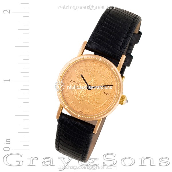 Corum Corum 2965 $5 Coin Quartz Female 18k yellow gold Replica Corum Corum 2965 $5 Coin Quartz Female 18k yellow gold Replica