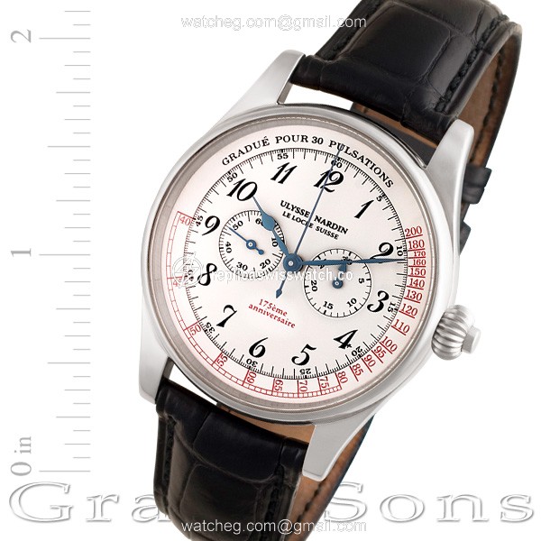 Ulysse Nardin 380-22 Pulsations 175th Manual Male 18k White Gold Replica Ulysse Nardin 380-22 Pulsations 175th Manual Male 18k White Gold Replica