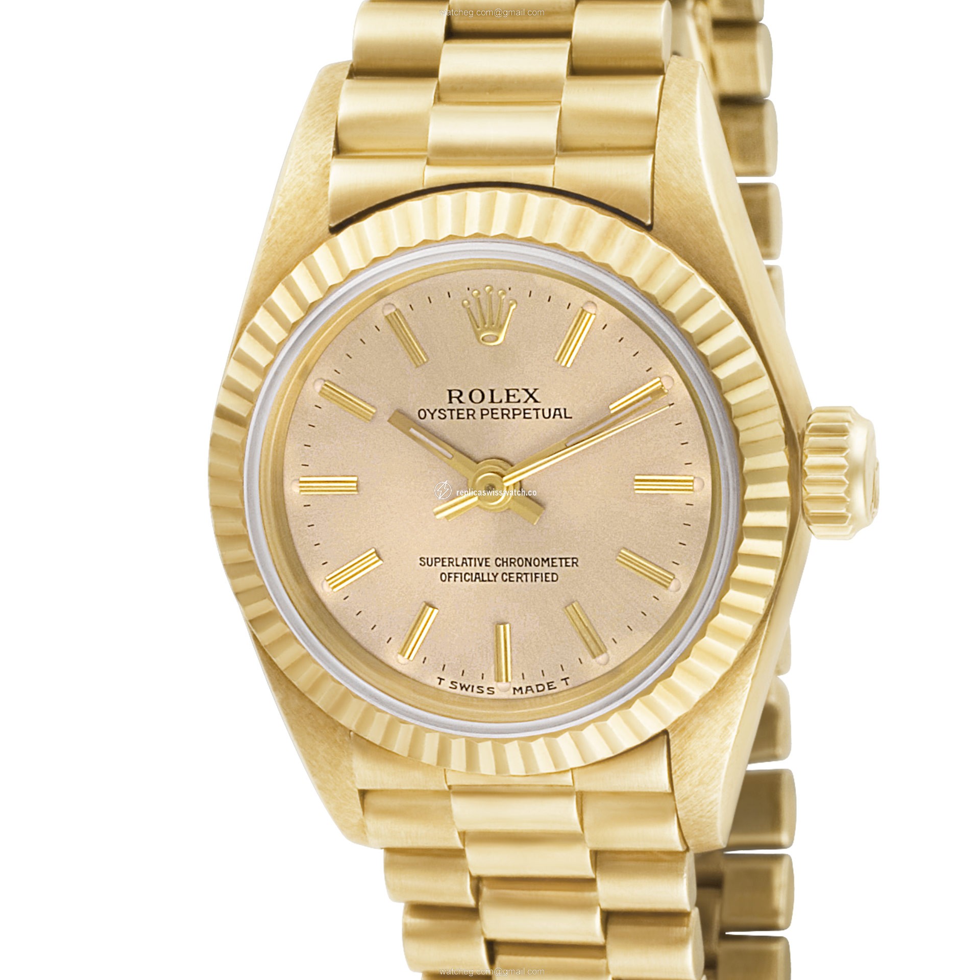 Rolex 67198 Oyster Perpetual Automatic Female 18k yellow gold Replica Rolex 67198 Oyster Perpetual Automatic Female 18k yellow gold Replica