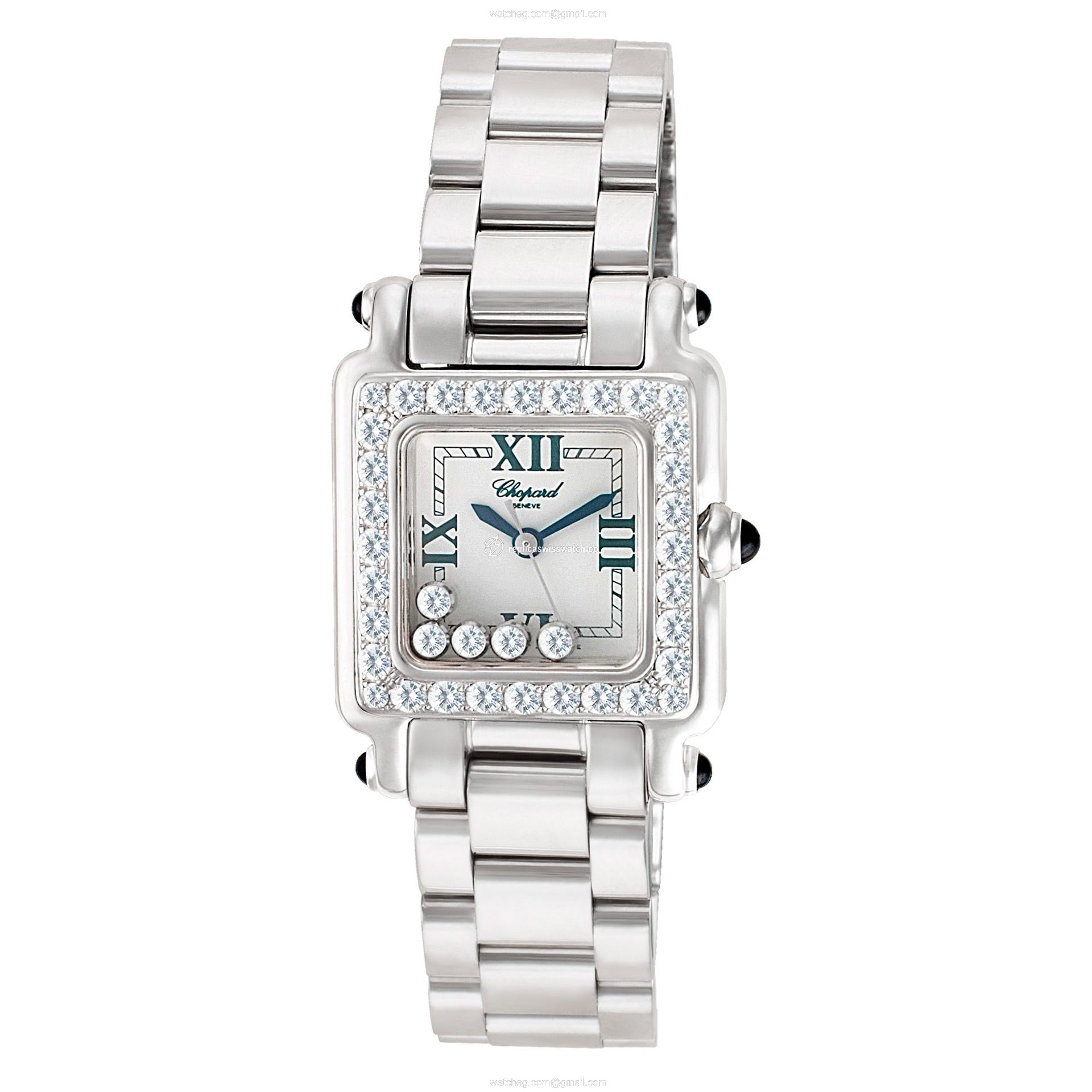 Chopard 27/6851-23/11 Happy Sport Quartz Female 18k White Gold Replica Chopard 27/6851-23/11 Happy Sport Quartz Female 18k White Gold Replica
