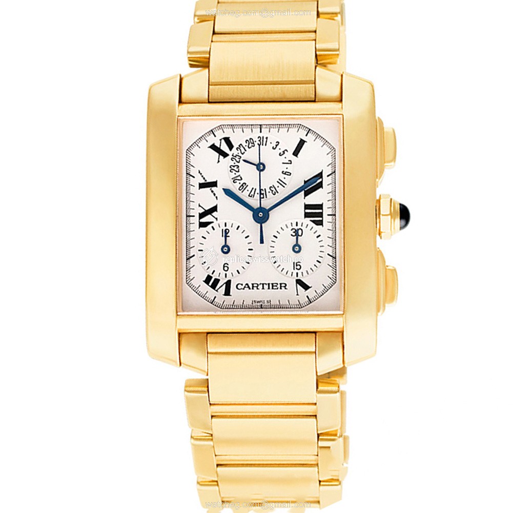 Cartier 1830 Tank Francaise Quartz Male 18k yellow gold Replica Cartier 1830 Tank Francaise Quartz Male 18k yellow gold Replica