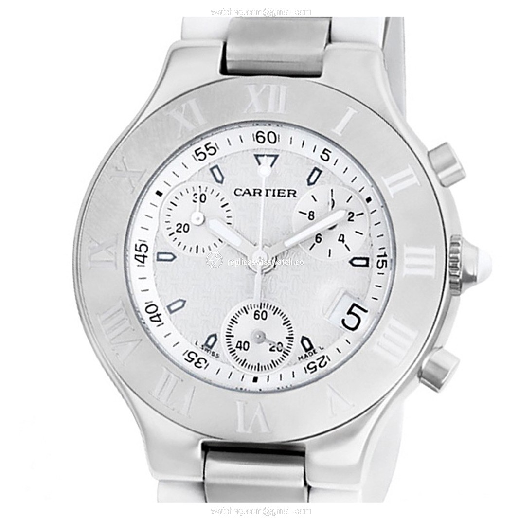 Cartier W10184U2 Chronoscaph 21 Quartz Unisex Stainless Steel Replica Cartier W10184U2 Chronoscaph 21 Quartz Unisex Stainless Steel Replica