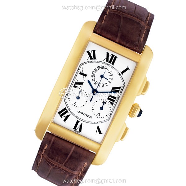Cartier 1730 Tank American Quartz Male 18k yellow gold Replica Cartier 1730 Tank American Quartz Male 18k yellow gold Replica
