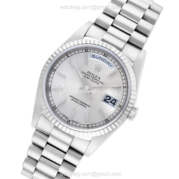 Rolex 18239 Day-Date Automatic Male 18k White Gold Replica Rolex 18239 Day-Date Automatic Male 18k White Gold Replica